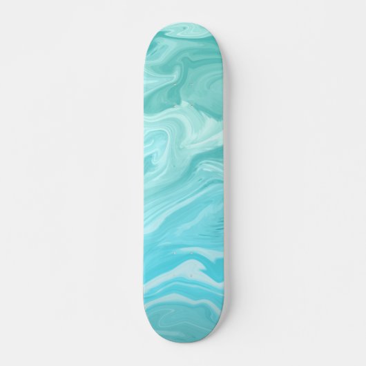 Blauw marmerpatroon persoonlijk skateboard (Voorkant)