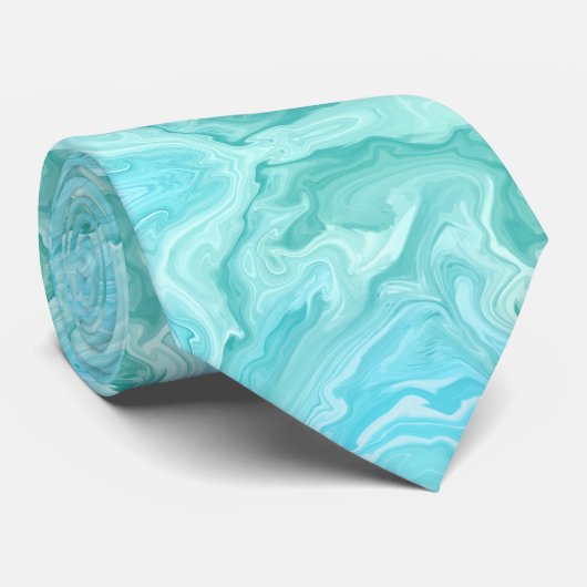 Blauw marmerpatroon stropdas (Opgerold)