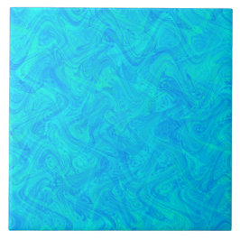 Blauw marmerpatroon tegeltje