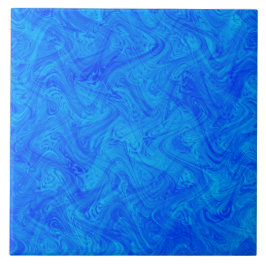 Blauw Marmerpatroon Tegeltje