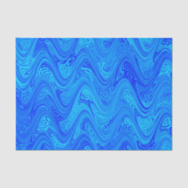 Blauw Marmerpatroon Tissuepapier