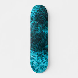 Blauw marmerwerk skateboard