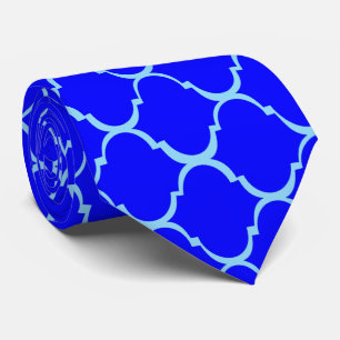 Blauw Marokkaans design Stropdas