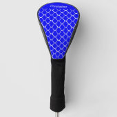 Blauw Marokkaans patroonontwerp Golfheadcover (Voorkant)