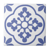 Blauw Marokkaans tegel Tegeltje (Voorkant)