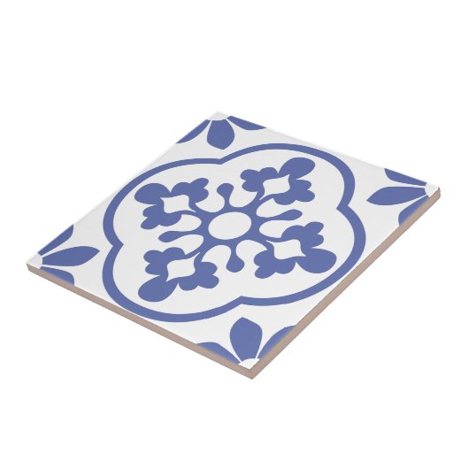 Blauw Marokkaans tegel Tegeltje (Zijkant)