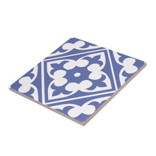 Blauw Marokkaans tegels 4 Tegeltje (Zijkant)