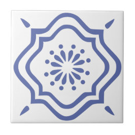 Blauw-Marokkaanse tegel 6 Tegeltje