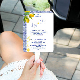  blauw Marokkaanse tegels Geïnspireerde Hand Fan Handwaaier