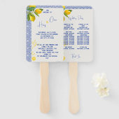  blauw Marokkaanse tegels Geïnspireerde Hand Fan Handwaaier (Voorkant en achterkant)