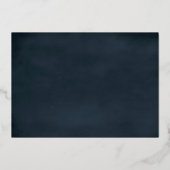 Blauw Martini Glas Cocktailparty met Swings  Folie Uitnodiging (Achterkant)