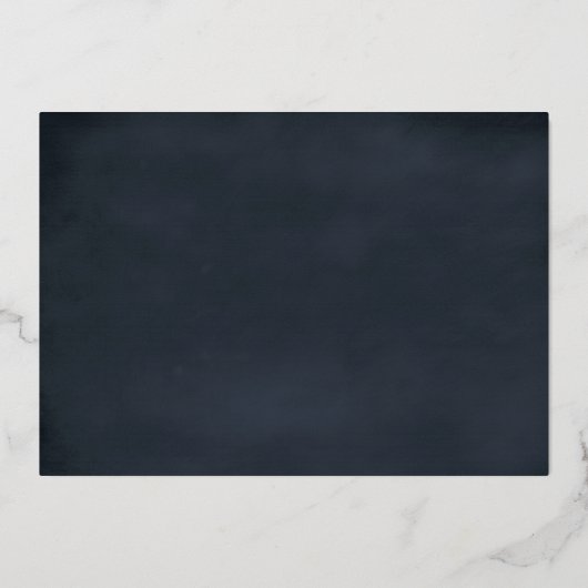 Blauw Martini Glas Cocktailparty met Swings  Folie Uitnodiging (Achterkant)