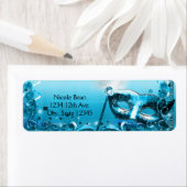 Blauw masker elegant bal feest etiket (Insitu)