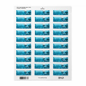 Blauw masker elegant bal feest etiket (Full Sheet)