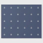 Blauw Masonic Wrapping Paper Cadeaupapier (Vlak)
