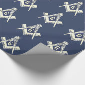 Blauw Masonic Wrapping Paper Cadeaupapier (Hoek)