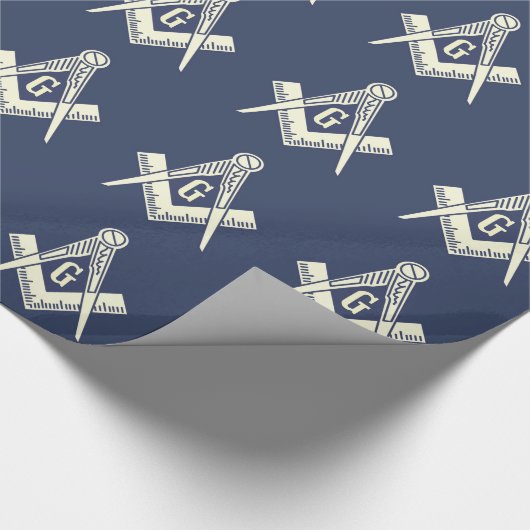 Blauw Masonic Wrapping Paper Cadeaupapier (Hoek)