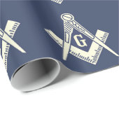 Blauw Masonic Wrapping Paper Cadeaupapier (Rol Hoek)