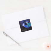 Blauw Masquerade Elegant Monogram Sticker (Envelop)