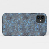 Blauw matglas donker Case-Mate iPhone case (Achterkant (horizontaal))