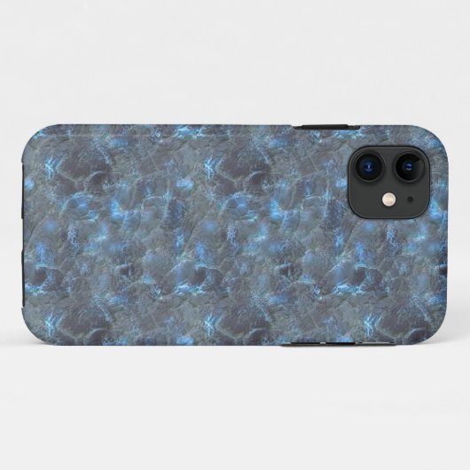 Blauw matglas donker Case-Mate iPhone case (Achterkant (horizontaal))
