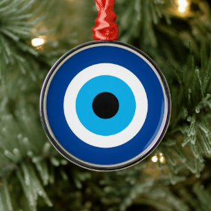 Blauw Mati Boze Oog nazar kerstornament Metalen Ornament