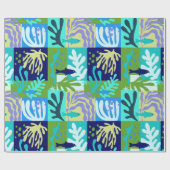 Blauw Matisse papier uitsparingen geïnspireerd oce (Vlak)