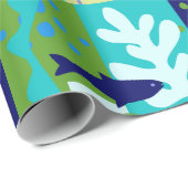 Blauw Matisse papier uitsparingen geïnspireerd oce (Rol Hoek)