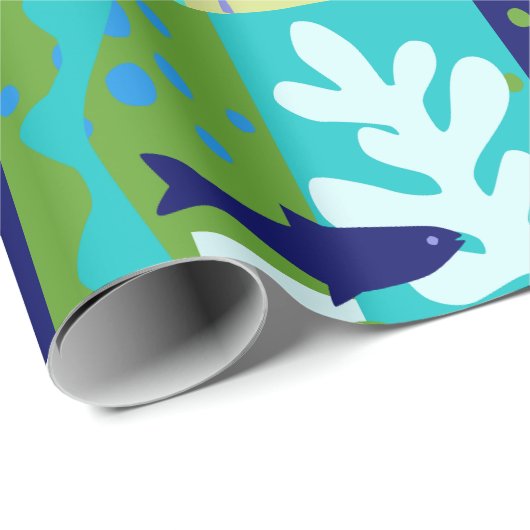 Blauw Matisse papier uitsparingen geïnspireerd oce (Rol Hoek)