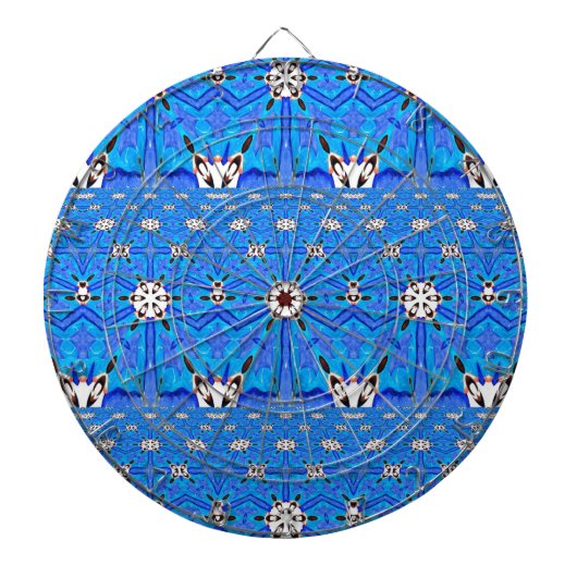 blauw matrix rasterontwerplijbord dartbord (Voorkant)