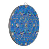 blauw matrix rasterontwerplijbord dartbord (Voorkant Links)