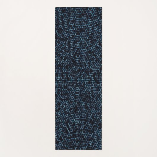 blauw matrixpatroon yogamat (Voorkant)