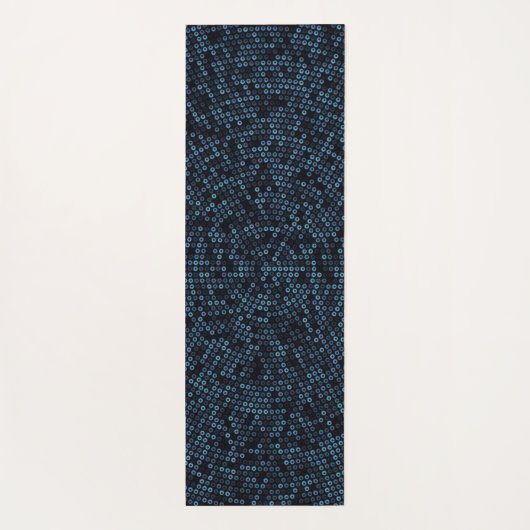 blauw matrixpatroon yogamat (Achterkant)