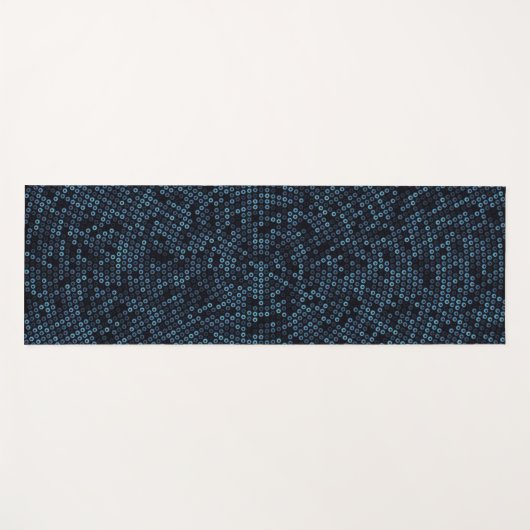 blauw matrixpatroon yogamat (Voorkant (horizontaal))