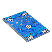 blauw matrixraster notitieboek (Rechterzijde)