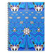 blauw matrixraster notitieboek (Voorkant)