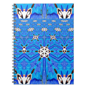 blauw matrixraster notitieboek