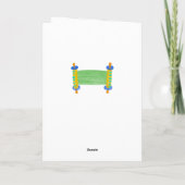 Blauw Mazel Tov B'Mitzvah Kaart (Achterkant)