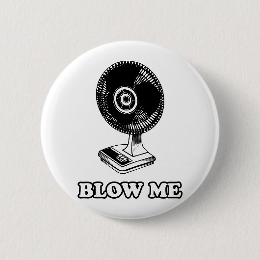 BLAUW ME RONDE BUTTON 5,7 CM (Voorkant)