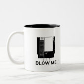 BLAUW ME TWEEKLEURIGE KOFFIEMOK (Links)