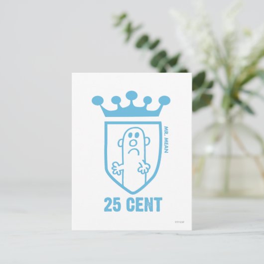 Blauw: Mean Crest & Crown Briefkaart (Staand voorkant)