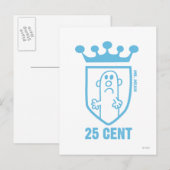 Blauw: Mean Crest & Crown Briefkaart (Voorkant / Achterkant)