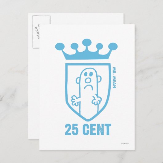 Blauw: Mean Crest & Crown Briefkaart (Voorkant / Achterkant)