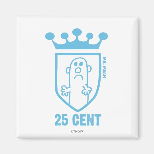 Blauw: Mean Crest & Crown Magneet (Voorkant)