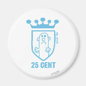 Blauw: Mean Crest & Crown Magneet (Voorkant)