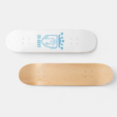 Blauw: Mean Crest & Crown Persoonlijk Skateboard (Horizontaal)
