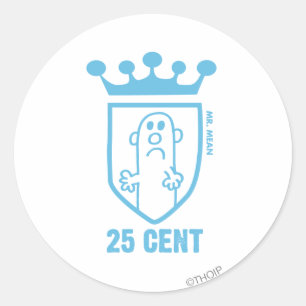 Blauw: Mean Crest & Crown Ronde Sticker