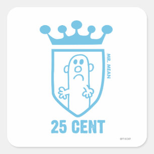 Blauw: Mean Crest & Crown Vierkante Sticker