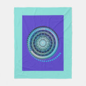 Blauw medaillonkiral ontwerp-dwerg fleece deken (Voorkant)