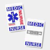 Blauw medisch arts Aangepaste naam ID personeel Badge (Voor- en achterkant)